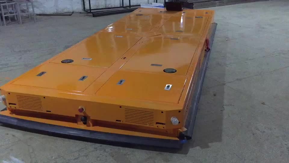 50T Heavy Load Automated Guided Vehicle 500Ah Battery Power Trackless Transfer Cart