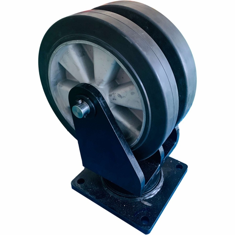 2 Ton AGV Industry Rubber Caster Wheels Heavy Duty Twin Wheel Swivel Casters